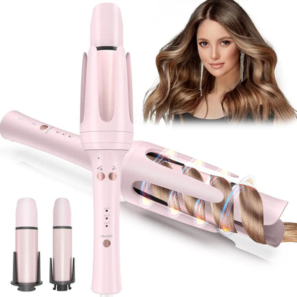 BESTOPE PRO  Automatic Curling Iron Hair Curler, Replaceable Curling Wand with 2 Sizes Barrel (1", 1.25") & 3 Temps, Hair Waver