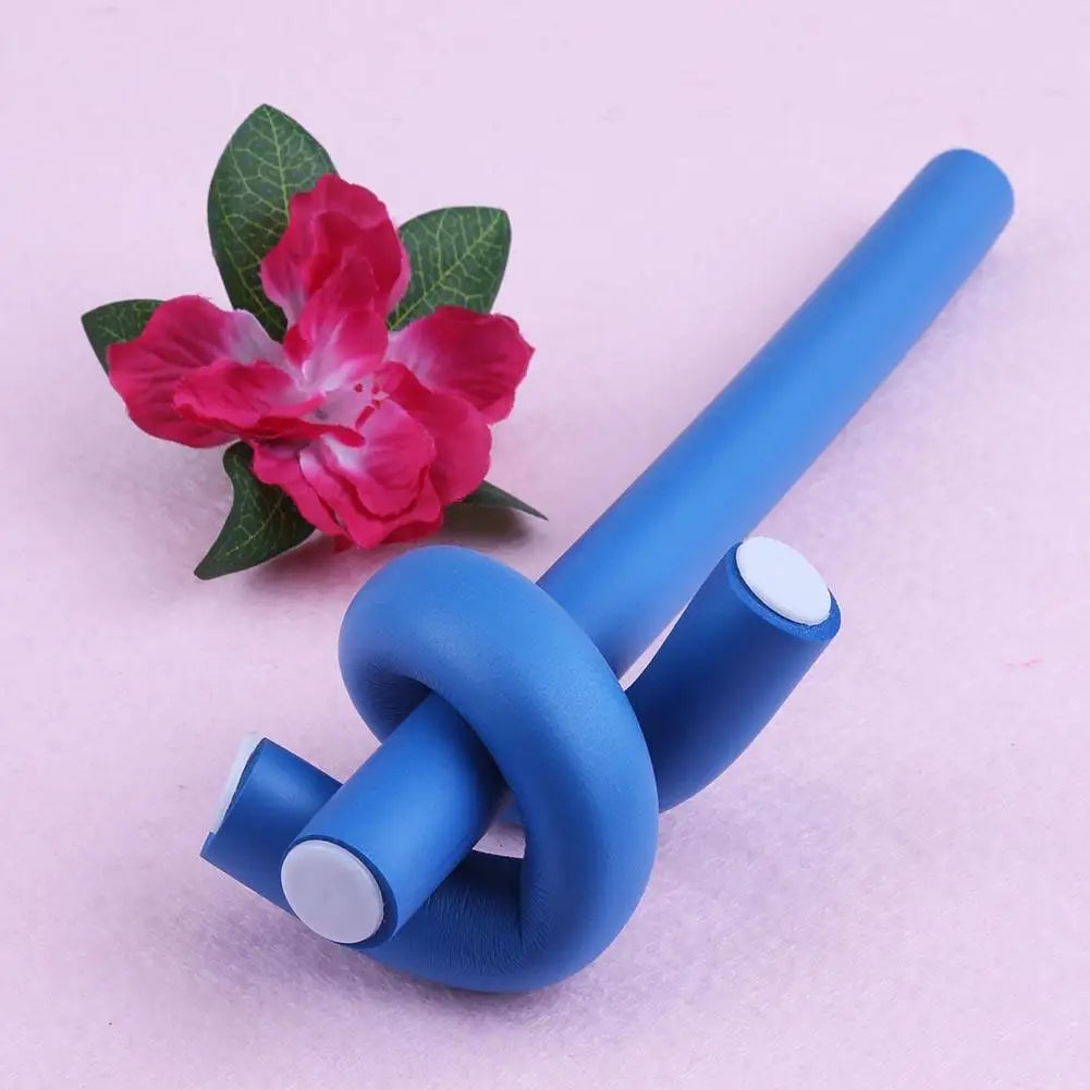 10pcs Hair Curling Curler Magic Air Hair Rollers Soft Foam Bendy Twist Magic Flexi Rods Styling Hair Sticks Tool Random color