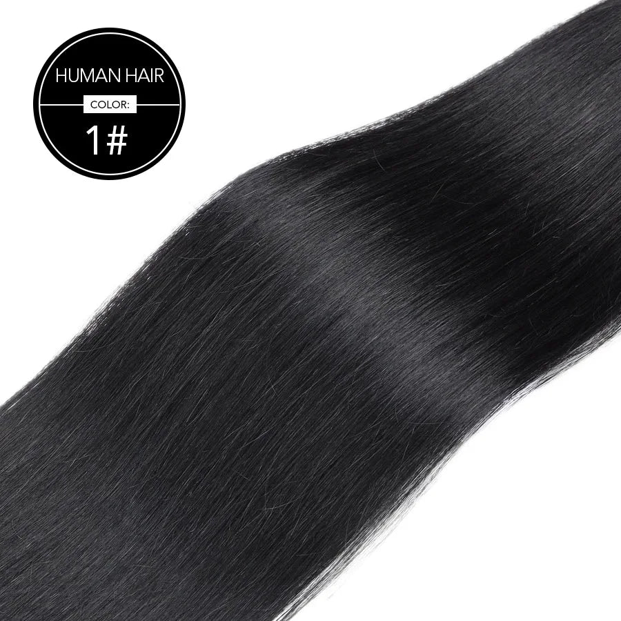 BHF Tape In Hair Extensions Human Hair 20pcs/Pack European Remy Straight Invisible Tape Ins Adhensive Hair Extensions