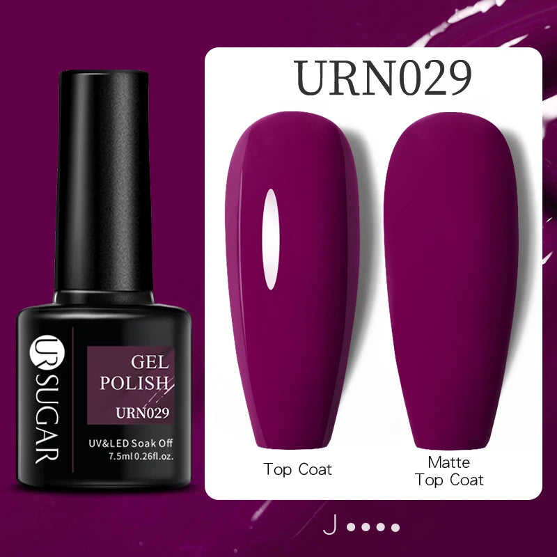 UR SUGAR 7.5ml Nail Gel Polish Red Dark Gel Polish Vernis Semi Permanent Nail Art Manicure Soak Off LED UV Gel Nail Varnishes