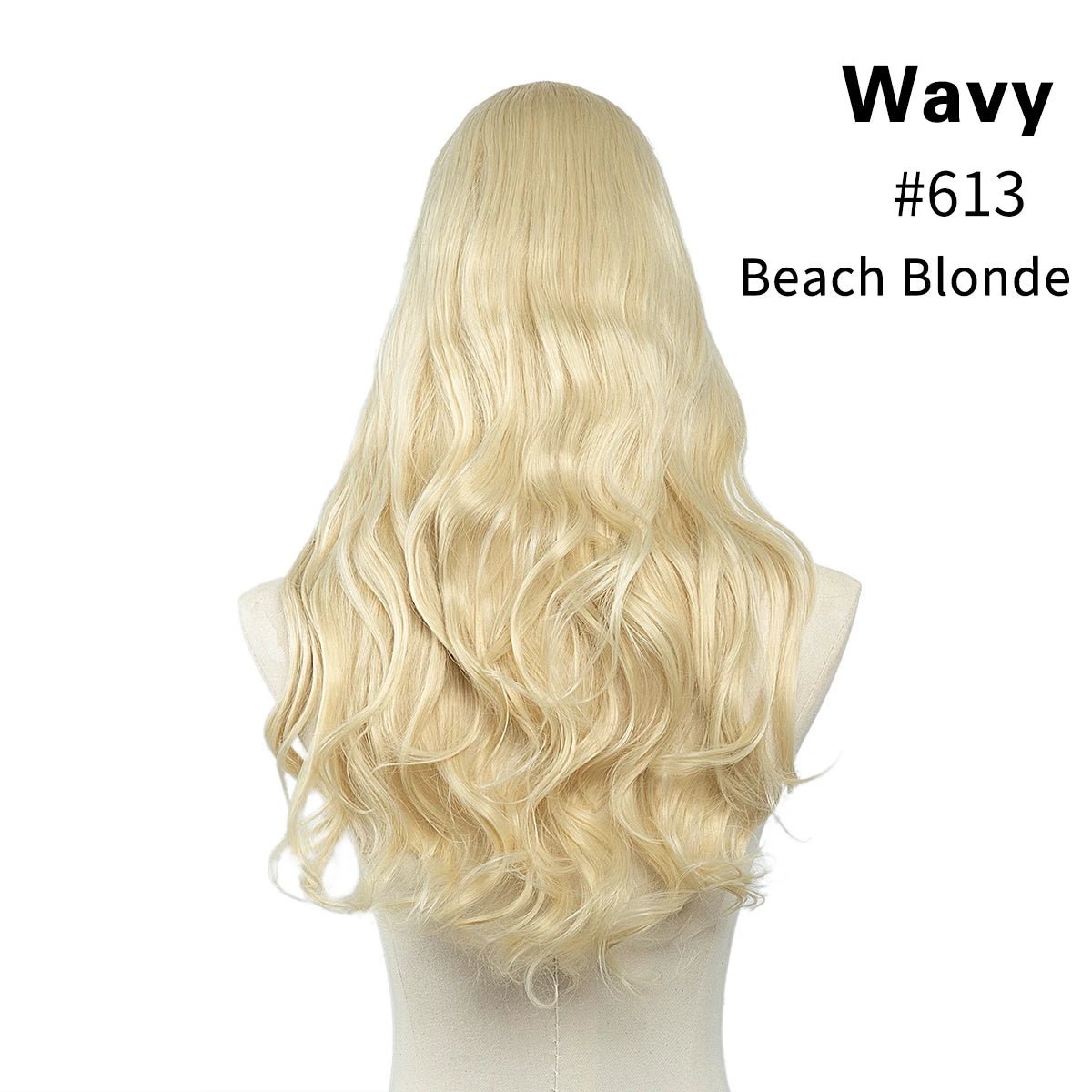 Synthetic U Part Clip in Hair Extension Clip-on Natural Thick False Fake Blonde Long Straight Hairpieces 16 20 24 inch