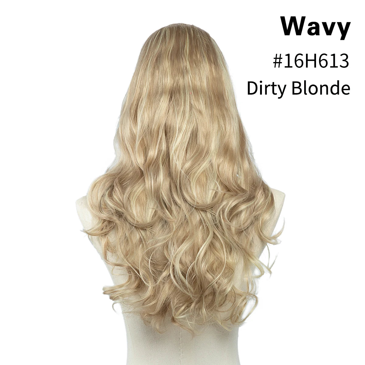 Synthetic U Part Clip in Hair Extension Clip-on Natural Thick False Fake Blonde Long Straight Hairpieces 16 20 24 inch