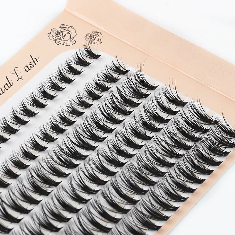 6 Rows 120 Bundles Eyelash Extension Natural Russian Volume Faux Cils Eyelashes Individual 10/20/30D Cluster False Lashes Makeup