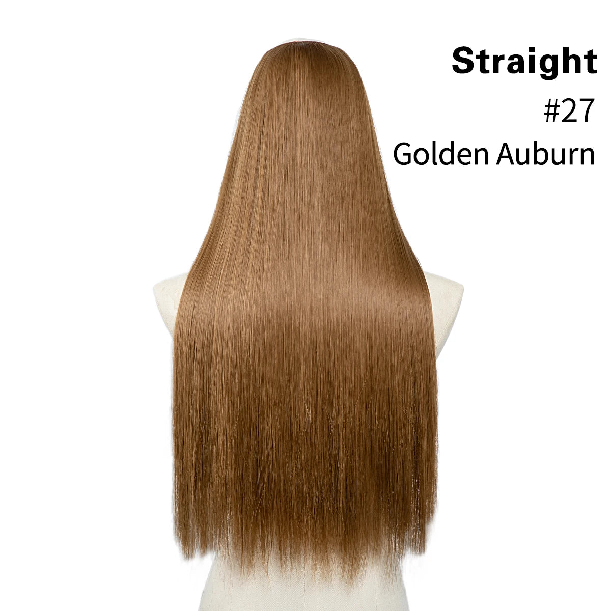 Synthetic U Part Clip in Hair Extension Clip-on Natural Thick False Fake Blonde Long Straight Hairpieces 16 20 24 inch