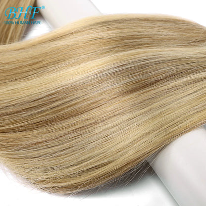 BHF Tape In Hair Extensions Human Hair 20pcs/Pack European Remy Straight Invisible Tape Ins Adhensive Hair Extensions