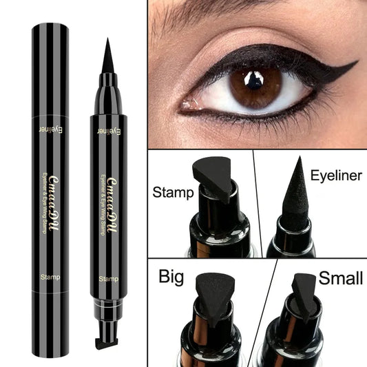 Liquid Eyeliner Stamp Marker Pen Waterproof Long Lasting Double-ended Cosmetic Makeup Eye Liner