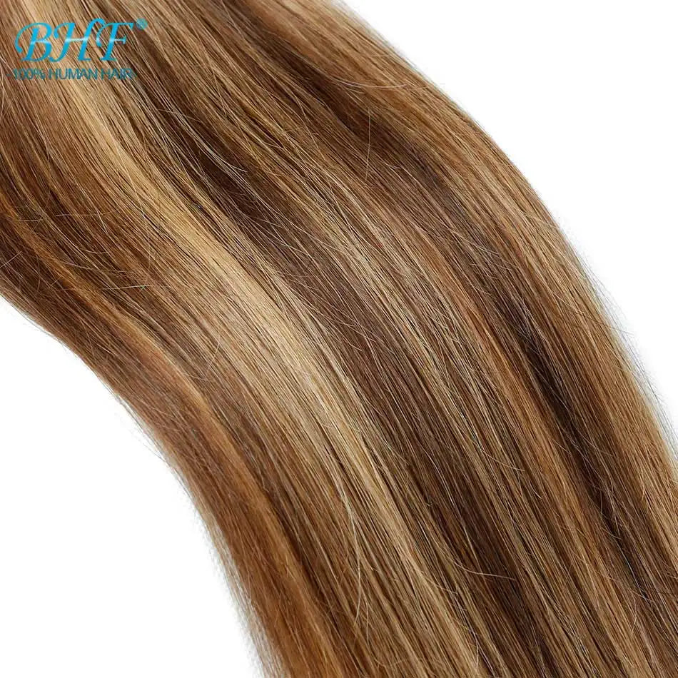 BHF Tape In Hair Extensions Human Hair 20pcs/Pack European Remy Straight Invisible Tape Ins Adhensive Hair Extensions