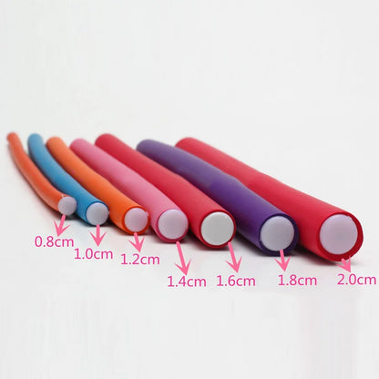 10 Pcs/Set Soft Hair Curlers Magic Air Hair Rollers Curling Sticks Foam bendy Twist Flexi Rods DIY Styling Tool Curl hair curler