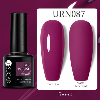 UR SUGAR 7.5ml Nail Gel Polish Red Dark Gel Polish Vernis Semi Permanent Nail Art Manicure Soak Off LED UV Gel Nail Varnishes