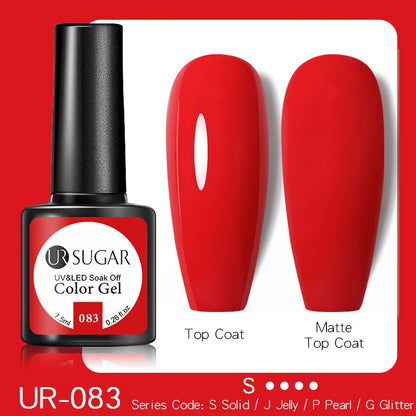 UR SUGAR 7.5ml Nail Gel Polish Red Dark Gel Polish Vernis Semi Permanent Nail Art Manicure Soak Off LED UV Gel Nail Varnishes