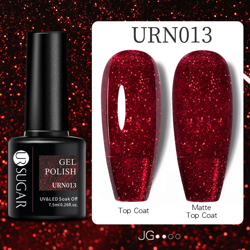 UR SUGAR 7.5ml Nail Gel Polish Red Dark Gel Polish Vernis Semi Permanent Nail Art Manicure Soak Off LED UV Gel Nail Varnishes