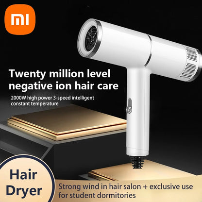 Xiaomi Professional Hair Dryer Negative Ionic Blower High Speed  Electricturbine Drier Constant Temperature Quick Drying Hair