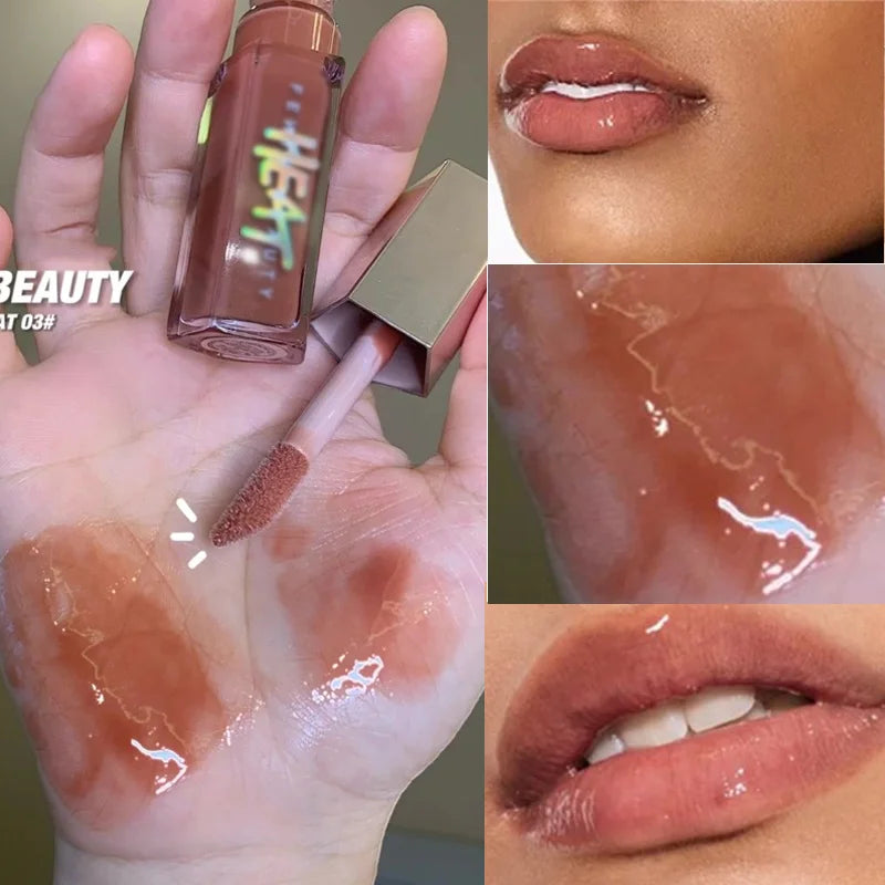 FB Gloss Bomb Cream Heat High Shine Lip Gloss Glitter Moisturizing Plumper Long Lasting Liquid Lipstick 9ml