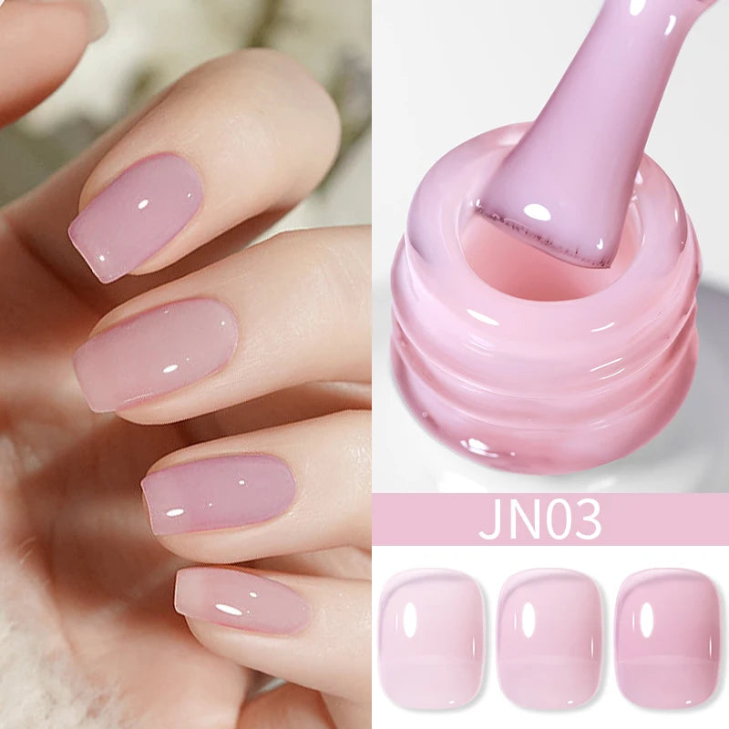 BORN PRETTY Purple Jelly Nude Gel Nail Polish 10ml Translucent Clear Gel Polish French Manicure Milky Natural Transparent Gel