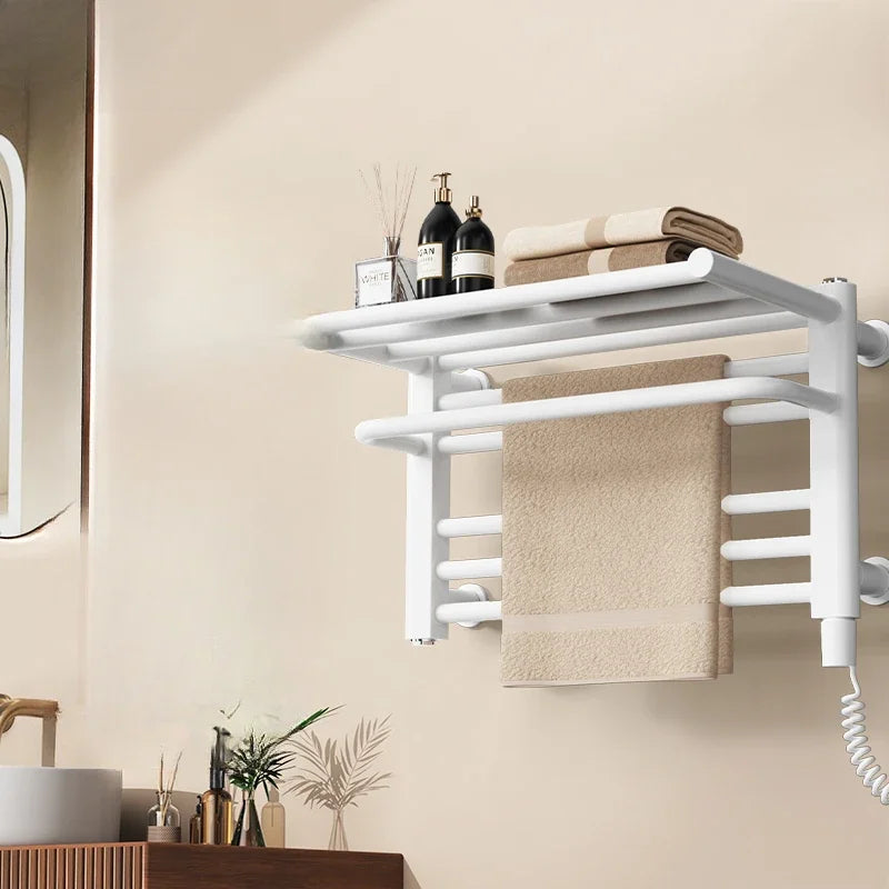 Bathroom Punching Heating Drying Rack Shelf Smart Household Electric Towel Rack Electric Towel Warmer Полотенцесушитель Золотой