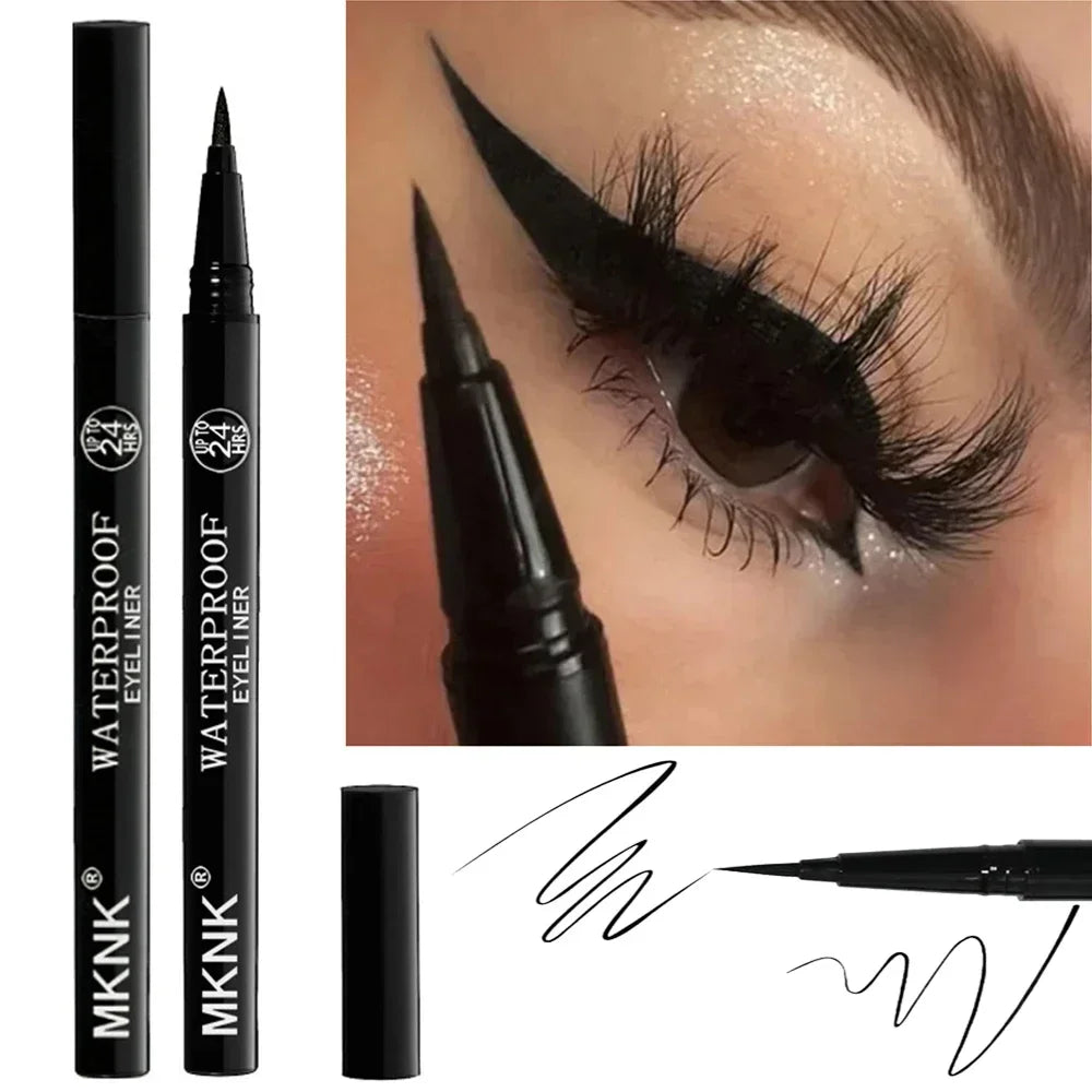 Black Quick-dry Eyeliner Pencil Makeup 24h Lasting Smooth Matte Eye Liner Waterproof Anti Smudge Liquid Eyeliner Eyes Cosmetics