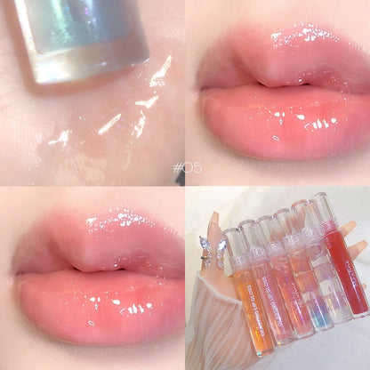 Mirror Water Lip Gloss Lip Glaze Transparent Glass Lip Oil Waterproof Lasting Liquid Lipstick Lipgloss Lipgloss Lips Cosmetics