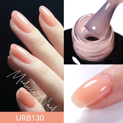 UR SUGAR 7ml Nude Crystal Rubber Base Gel Natural Color Semi Permanent Soak off UV LED Gel Nail Art Varnish