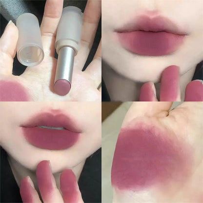 Velvet Matte Lipstick Moisturizing Waterproof Lasting Nude Apricot Lip Tint Non-stick Cup Lip Gloss Lipstick Cosmetics Make Up