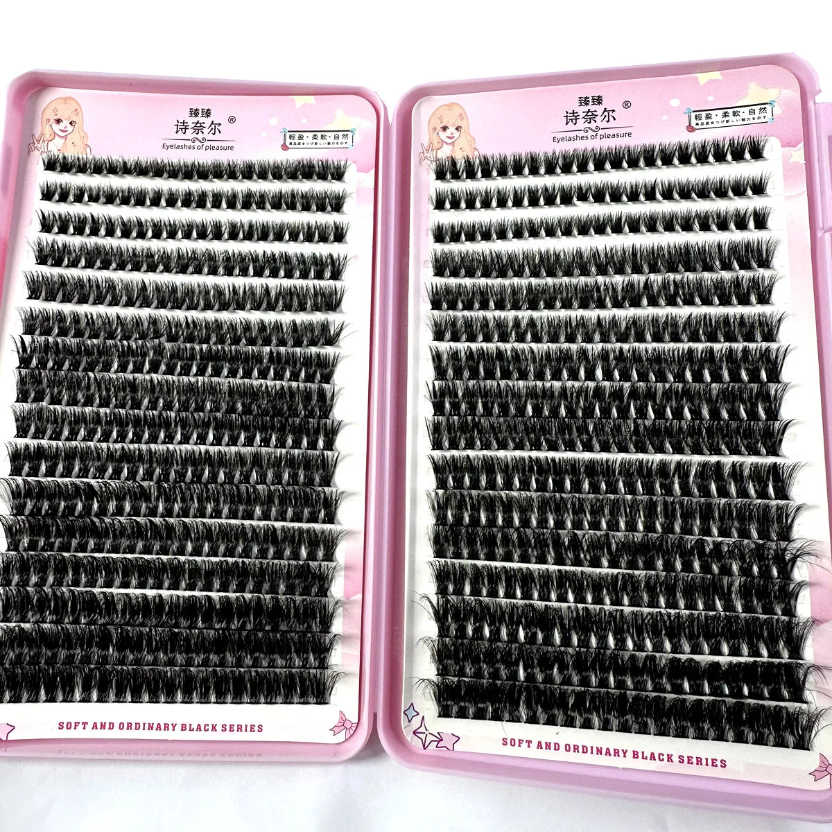 570/640pcs Individul Claster Eyeash Thick & Fluffy Extension 30D/100D Mix Length DIY Cluster Lashes