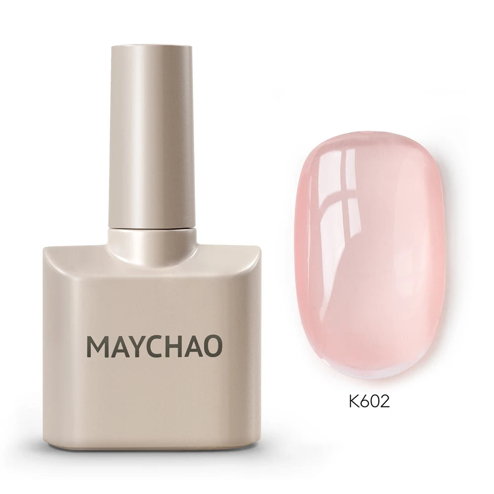 MAYCHAO 12ML 31 Color Ice Transparent Jelly Gel Nail Polish Soak Off UV LED Semi Permanent Transparent Varnish Nail Polish