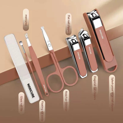 Anti-Splash Nail Clipper Set Hand In Hand With Manicure Clippers Manicure Nail Clippers Protection Tool Manicure 7 Sets