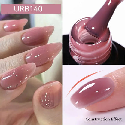 UR SUGAR 7ml Nude Crystal Rubber Base Gel Natural Color Semi Permanent Soak off UV LED Gel Nail Art Varnish