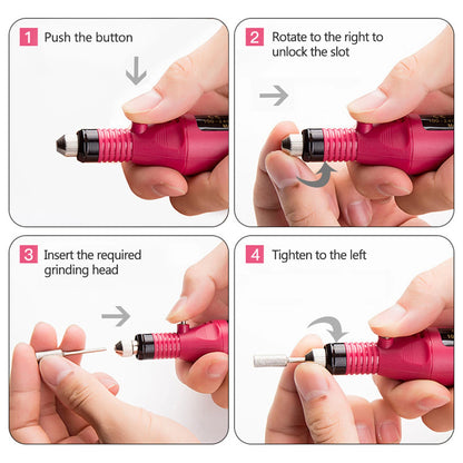 Portable Professional Electric Nail Drill Machine Manicure Tools Pedicure Drill Set Family Nail File Nail Drill Equipment