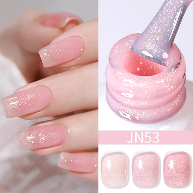 BORN PRETTY Purple Jelly Nude Gel Nail Polish 10ml Translucent Clear Gel Polish French Manicure Milky Natural Transparent Gel