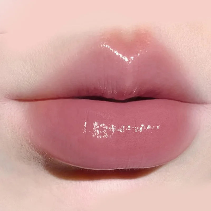 Low Saturation Mirror Water Light Solid Lip Gloss Mirror Russet Lipstick Moisturizing Lips Tint Nature Nude Lip Makeup Cosmetics