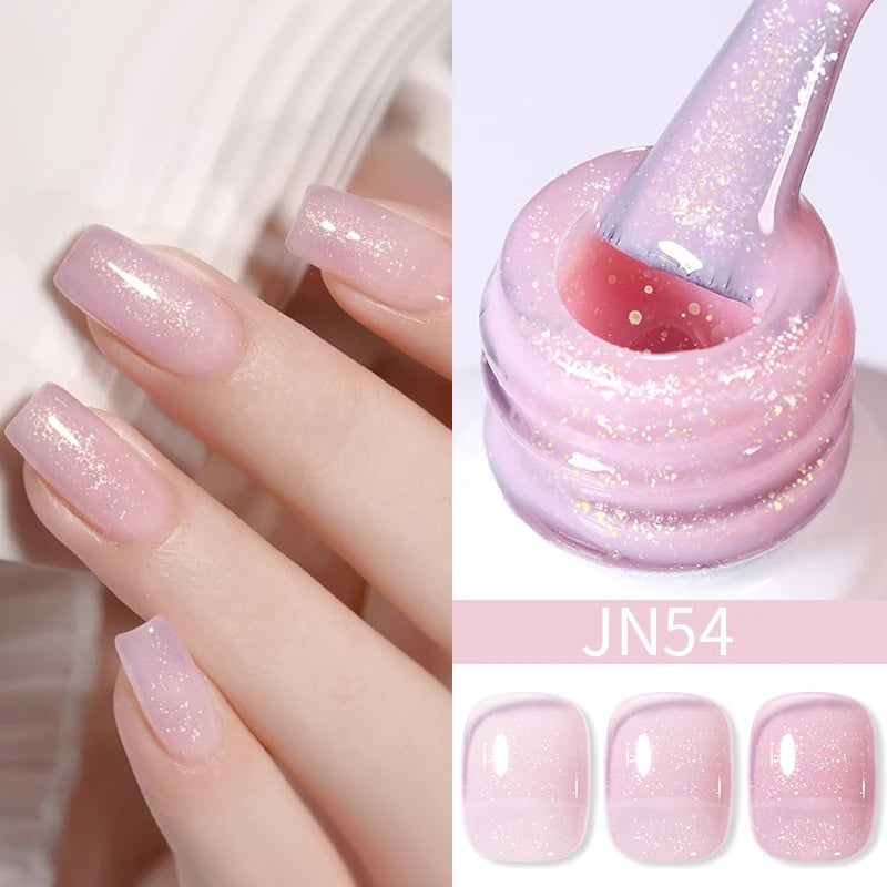 BORN PRETTY Purple Jelly Nude Gel Nail Polish 10ml Translucent Clear Gel Polish French Manicure Milky Natural Transparent Gel