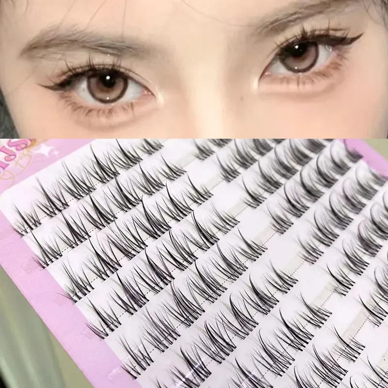 Natural Eyelash Clusters DIY Manga Lashes Transparent Terrier Strands Eyelash Soft False Eyelashes  Eyelashes Daily Makeup