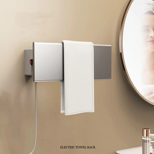 Bathroom Aluminum alloy Frosted One-button start Built-in Thermostat 55 degrees Celsius Can hide wiring Towel dryer Towel Warmer