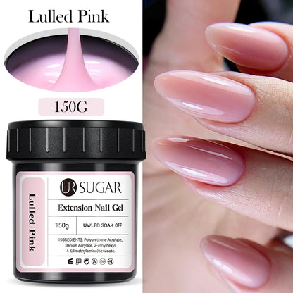 UR SUGAR 150g Quick Extension Gel  Pink Jelly Milky White Camouflage Finger French Hard Gel UV LED Gel Nail Art Design Manicure