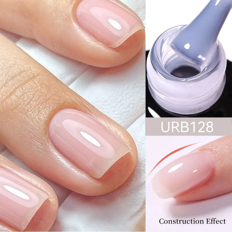 UR SUGAR 7ml Nude Crystal Rubber Base Gel Natural Color Semi Permanent Soak off UV LED Gel Nail Art Varnish