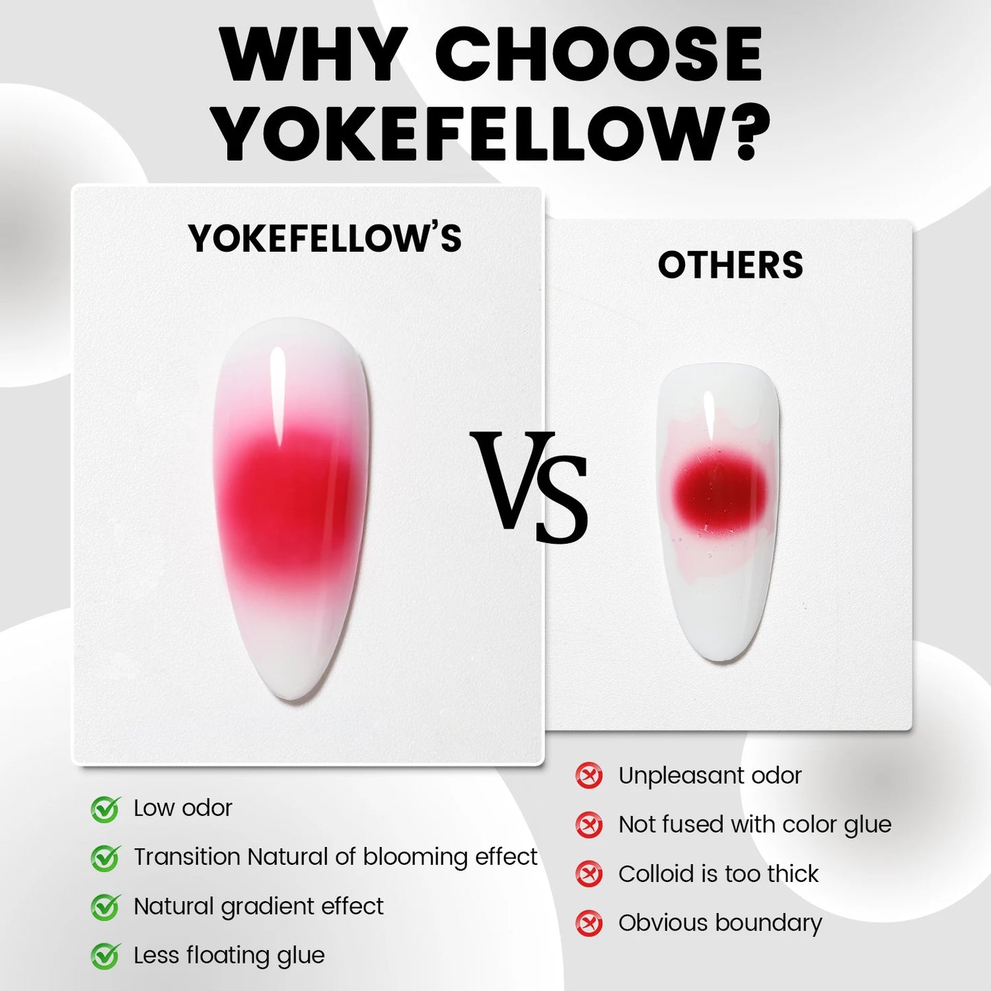 YOKEFELLOW Blooming Gel 16ml Clear Watercolor Gel Polish for Spreading Effect Marble Soak off Uv LED Gel Varnish Nail Art DIY