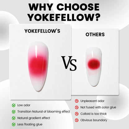 YOKEFELLOW Blooming Gel 16ml Clear Watercolor Gel Polish for Spreading Effect Marble Soak off Uv LED Gel Varnish Nail Art DIY