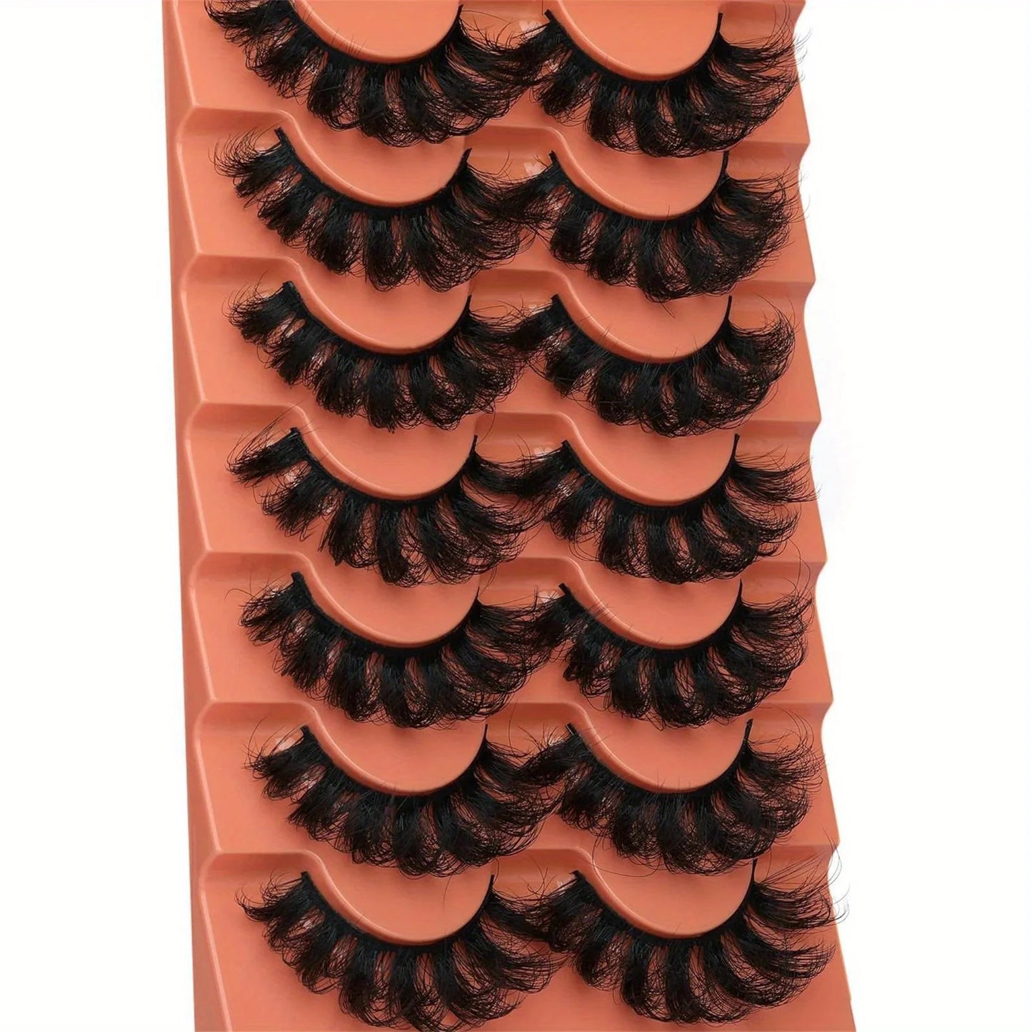 3Boxes(21Pairs) False Lashes Fluffy False Eyelashes Full Wispy Lashes 8D Volume Curly Fake Eyelashes