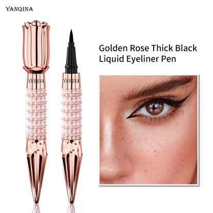 Liquid Eyeliner Pen Waterproof Black Long-Lasting Eye Liner Pencil Thick Quick-Dry Cosmetics Makeup Tool