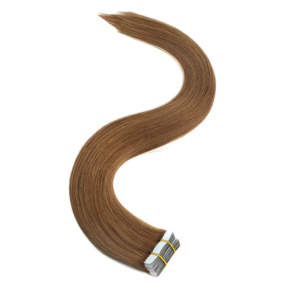 BHF Tape In Hair Extensions Human Hair 20pcs/Pack European Remy Straight Invisible Tape Ins Adhensive Hair Extensions