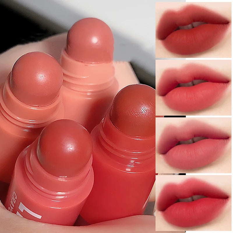 4 In 1 Matte Lipstick Pencil Kit Combo Velvet Sexy Red Lip Tint Non-stick Cup Multicolour Lipstick Pen Makeup Lips Cosmetic Set