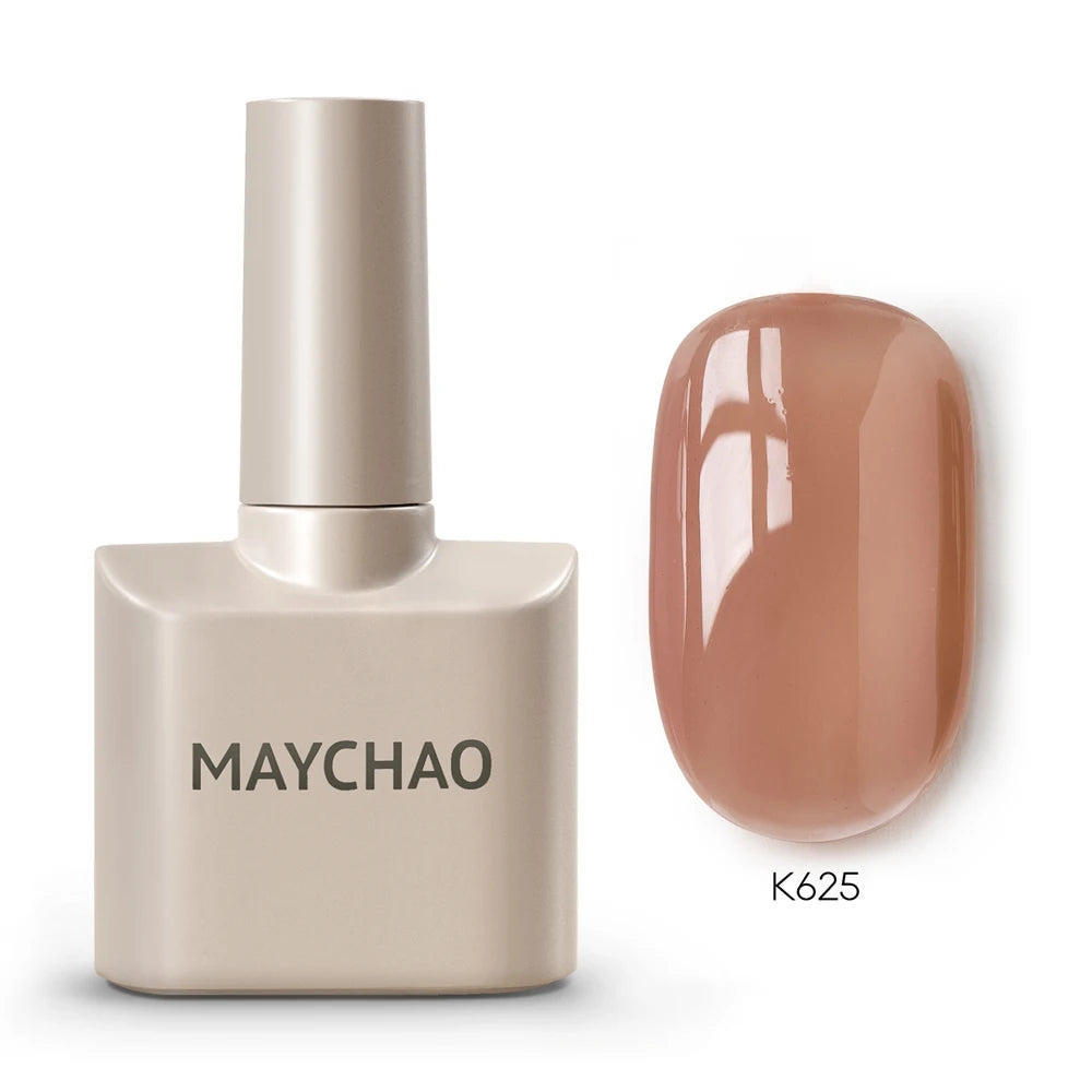 MAYCHAO 12ML 31 Color Ice Transparent Jelly Gel Nail Polish Soak Off UV LED Semi Permanent Transparent Varnish Nail Polish