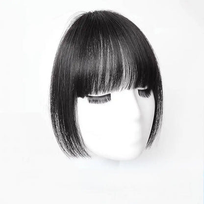 1Pc Cute Synthesis Princess Cut Bangs Hair Extension Synthetic Wig Natural High Temperature Synthetic Fake Bangs Hair Piece Clip