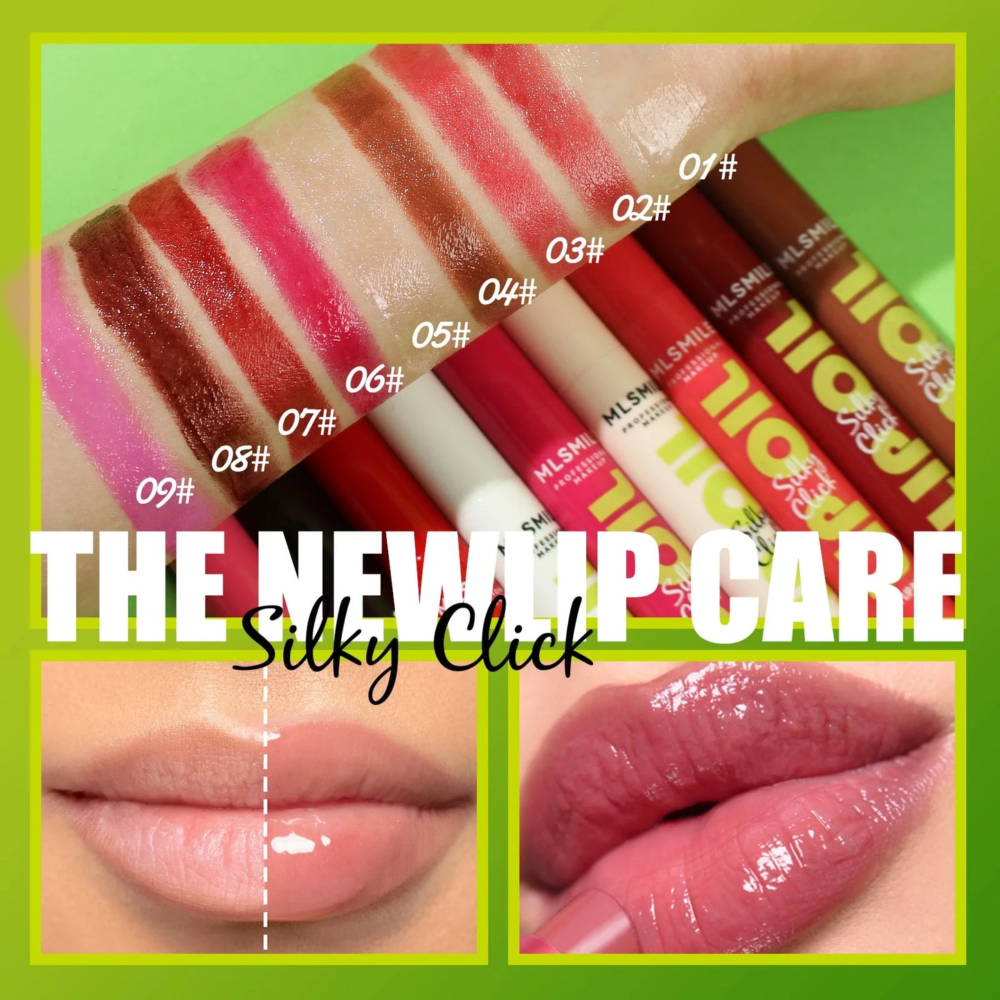 9 colors women's waterproof lipstick long-lasting easy to color moisturizing lip gloss press lipstick glossy lip balm makeup