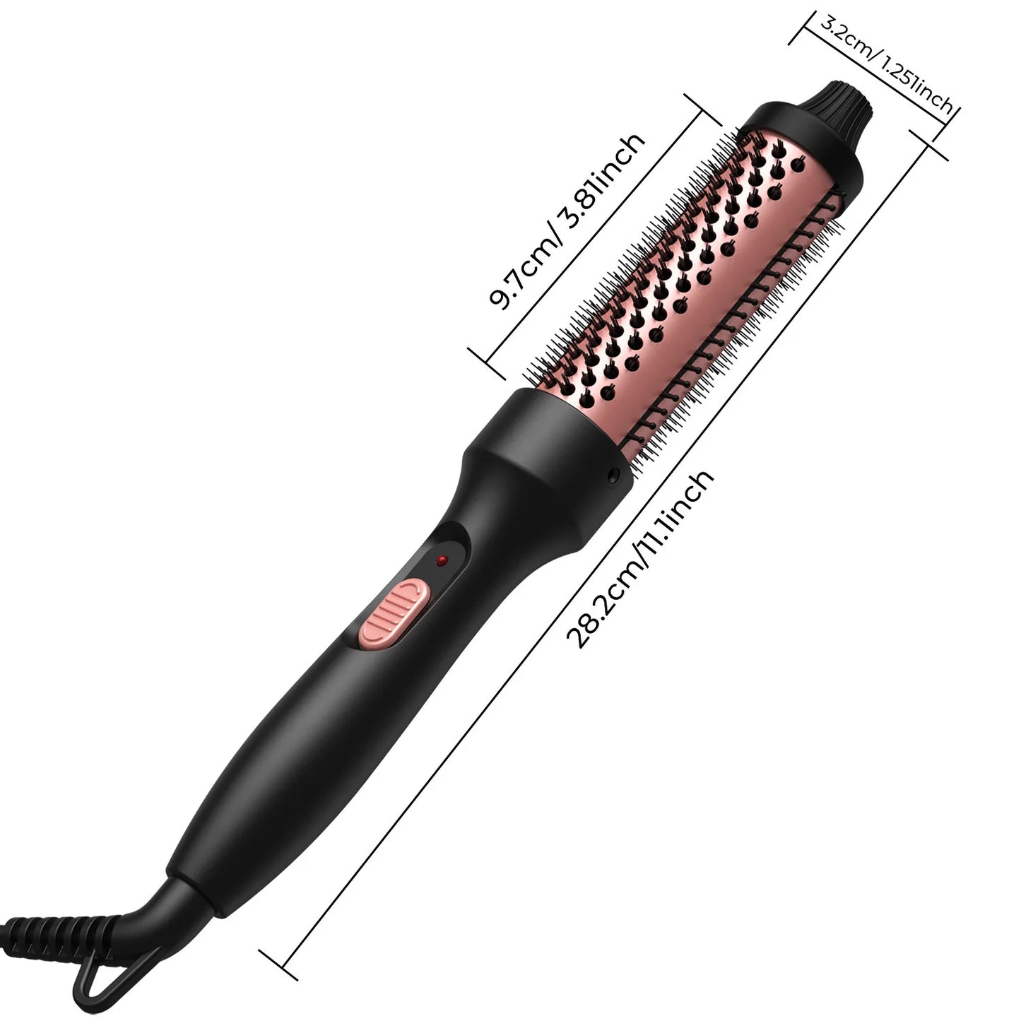 3 In 1Hair Curler Straightener Professional Curling Iron Heated Ionic 38/32mm Hair Styling Brush Anti-Scald Thermal Brush Curl