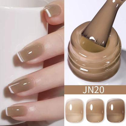 BORN PRETTY Purple Jelly Nude Gel Nail Polish 10ml Translucent Clear Gel Polish French Manicure Milky Natural Transparent Gel