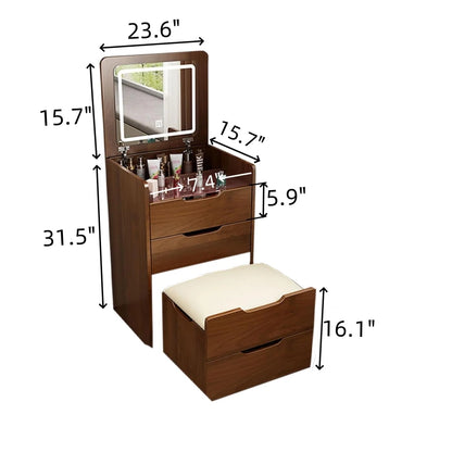 3 in 1 Vanity Desk with Plip Top Mirror, Small Make Up Vanity Set  Makeup Vanity with Drawers, Dressing Table for Bedroom