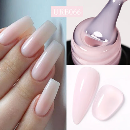 UR SUGAR 30ml Rubber Base Gel Nail Polish Refill Supplier Nude Jelly White UV/LED  Soak Off Profession Hybrid Gel For Manicure