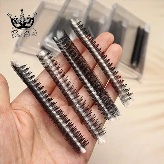 3D-20D 0.03  Pointy Base Promade Lash Fans 500 Fans Rapid Mega Storage Lash Tray 0.05 Handmade Promade Sharp Pointy Bade Fans