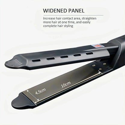 Wide Plate Ionic Flat Iron Hair Straightener Gray, High Tech Professional Steam Hair Straightener ,Adjustable Temperature 4 Gear